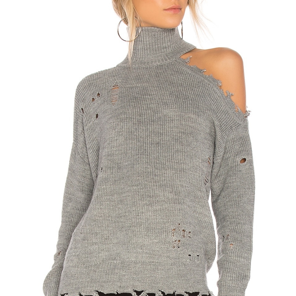 Lovers + Friends Arlington Sweater Heather Gray Size XS